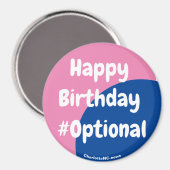Gelukkige Verjaardag #Optional Magneet (Voorkant / Achterkant)