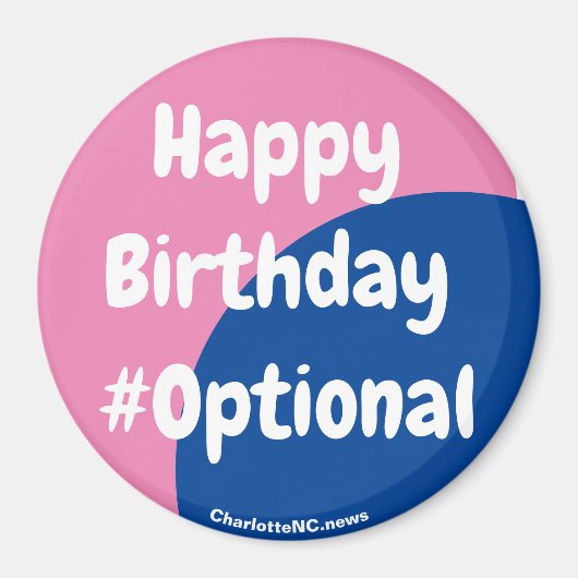 Gelukkige Verjaardag #Optional Magneet (Voorkant)