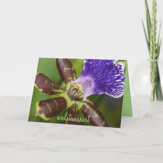 Gelukkige Verjaardag orchidee Kaart (Achterkant)