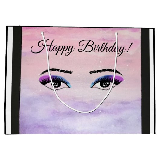 Gelukkige Verjaardag Origineel Kunstwerk (Alle Oge Groot Cadeauzakje (Achterkant)