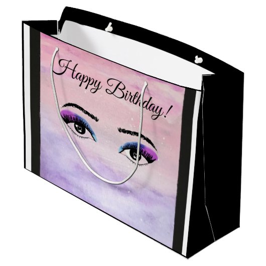 Gelukkige Verjaardag Origineel Kunstwerk (Alle Oge Groot Cadeauzakje (Achterkant Gekanteld)
