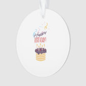 Gelukkige verjaardag ornament (voorkant)