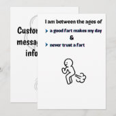 Gelukkige Verjaardag Oud 40 50 60 70 80 Grappig Kaart (Voorkant / Achterkant)