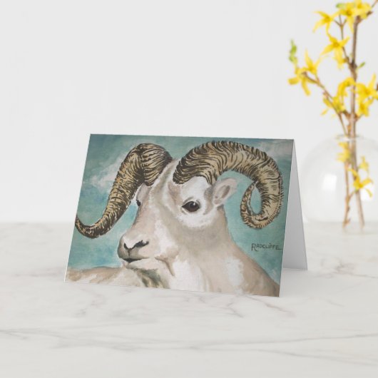 Gelukkige verjaardag, oude geit kaart (Gele Bloem)