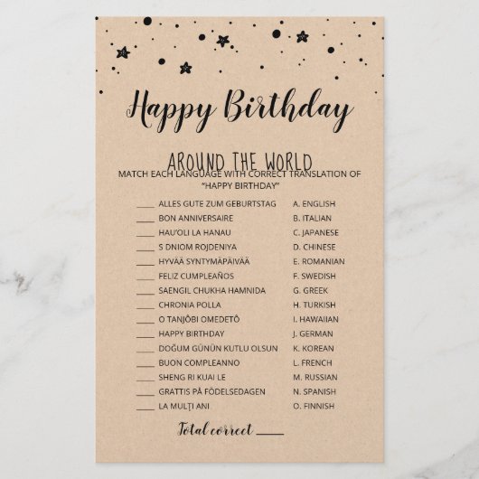 Gelukkige Verjaardag over de hele wereld Verjaarda (Voorkant)