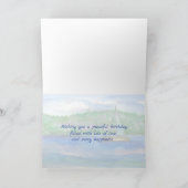 Gelukkige verjaardag pa Sailing Mountain Lake Kaart (Binnen)