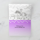 Gelukkige Verjaardag Paard en binnen Kleurplaat Feestdagen Kaart (Binnen)