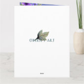 Gelukkige Verjaardag! Paarse BloemenSwags, Grote Kaart (Achterkant)