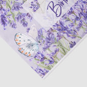 Gelukkige Verjaardag Paarse Lavendelbloemen Tissuepapier (Detail)