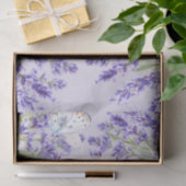 Gelukkige Verjaardag Paarse Lavendelbloemen Tissuepapier (Geschenk)