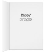 Gelukkige verjaardag. Panda. Blauwe groene kaart (Binnen (Rechts))