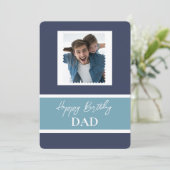 Gelukkige Verjaardag Pap Foto Kaart (Staand voorkant)