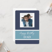 Gelukkige Verjaardag Pap Foto Kaart (Voorkant / Achterkant in situ)