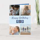 Gelukkige Verjaardag Pap Fotocollage Beste Pap Kaa Kaart (Voorkant)