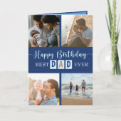 Gelukkige Verjaardag Pap Fotocollage Beste Pap Kaa Kaart (Voorkant)