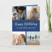 Gelukkige Verjaardag Pap Fotocollage Beste Pap Kaart (Voorkant)