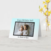 Gelukkige Verjaardag Pap Gepersonaliseerde Fotokaa Kaart (Gele Bloem)