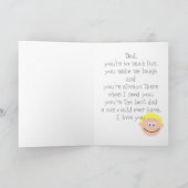 Gelukkige Verjaardag Pap Grijs Haar van Zoon Kaart (Binnen)