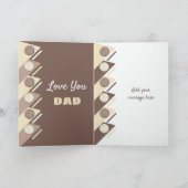 Gelukkige Verjaardag Pap je bent de beste bruine c Kaart (Binnen)