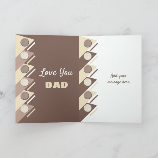 Gelukkige Verjaardag Pap je bent de beste bruine c Kaart (Binnen)