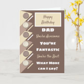 Gelukkige Verjaardag Pap je bent de beste bruine c Kaart (Gele Bloem)