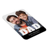 Gelukkige Verjaardag Pap Moderne Gepersonaliseerde Magneet (Rechterzijde)