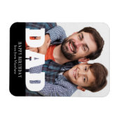 Gelukkige Verjaardag Pap Moderne Gepersonaliseerde Magneet (Horizontaal)