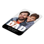 Gelukkige Verjaardag Pap Moderne Gepersonaliseerde Magneet (Linkerzijde)