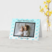 Gelukkige Verjaardag Pap Vis en Footballs Fotokaar Kaart (Gele Bloem)