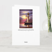 Gelukkige verjaardag pap | Vuurtoren, Zeilboot, Zo Kaart (Achterkant)