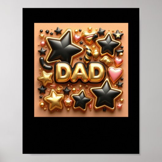 Gelukkige verjaardag papa10 poster (Voorkant)