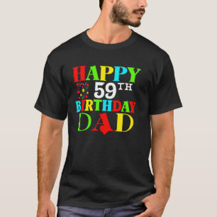 Gelukkige Verjaardag Papa 59 Jaar Oude Verjaardag T-shirt