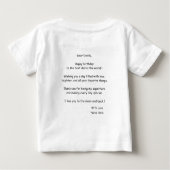 GELUKKIGE VERJAARDAG PAPA BABY KLEDING AANGEPASTE (Achterkant)