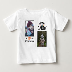 GELUKKIGE VERJAARDAG PAPA BABY KLEDING AANGEPASTE 