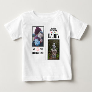 GELUKKIGE VERJAARDAG PAPA BABY KLEDING AANGEPASTE 