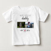GELUKKIGE VERJAARDAG PAPA BABY KLEDING AANGEPASTE  (Voorkant)