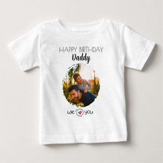GELUKKIGE VERJAARDAG PAPA BABY KLEDING AANGEPASTE  (Voorkant)