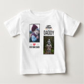 GELUKKIGE VERJAARDAG PAPA BABY KLEDING AANGEPASTE  (Voorkant)