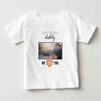 GELUKKIGE VERJAARDAG PAPA BABY KLEDING AANGEPASTE