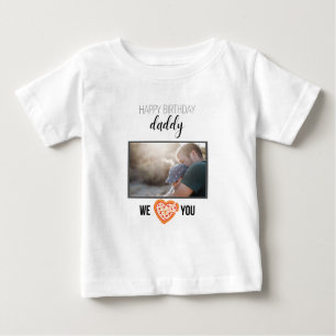 GELUKKIGE VERJAARDAG PAPA BABY KLEDING AANGEPASTE 
