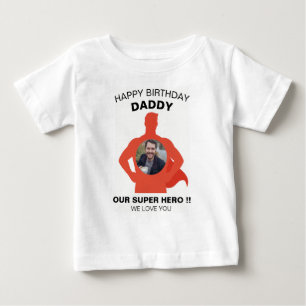 GELUKKIGE VERJAARDAG PAPA BABY KLEDING AANGEPASTE 