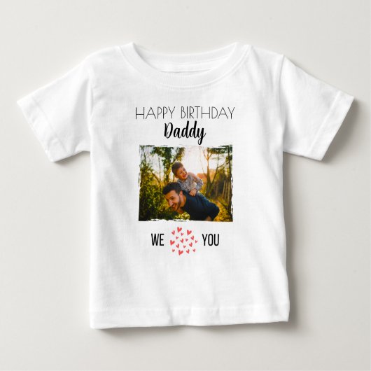 GELUKKIGE VERJAARDAG PAPA BABY KLEDING AANGEPASTE  (Voorkant)