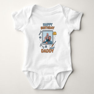 GELUKKIGE VERJAARDAG PAPA BABY KLEDING AANGEPASTE  ROMPER