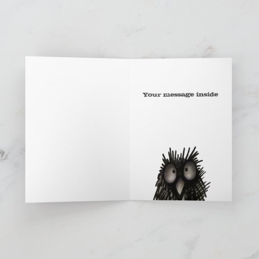 Gelukkige verjaardag papa! - Funny Owl Father's Kaart (Binnen)