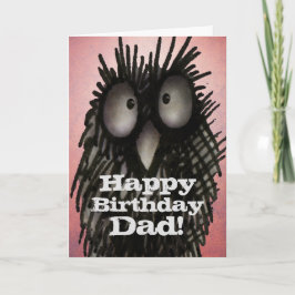 Gelukkige verjaardag papa! - Funny Owl Father's Kaart