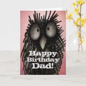 Gelukkige verjaardag papa! - Funny Owl Father's Kaart (Gele Bloem)