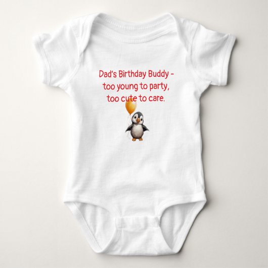 Gelukkige verjaardag papa, grappig cadeau van Baby Romper (Voorkant)