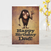 Gelukkige verjaardag papa! - Grappige vader Troll Kaart (Gele Bloem)