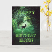 Gelukkige verjaardag papa! Herten in bossen Kaart (Gele Bloem)