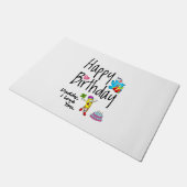 Gelukkige verjaardag. Papa, ik hou van je. Deurmat (Schuin)